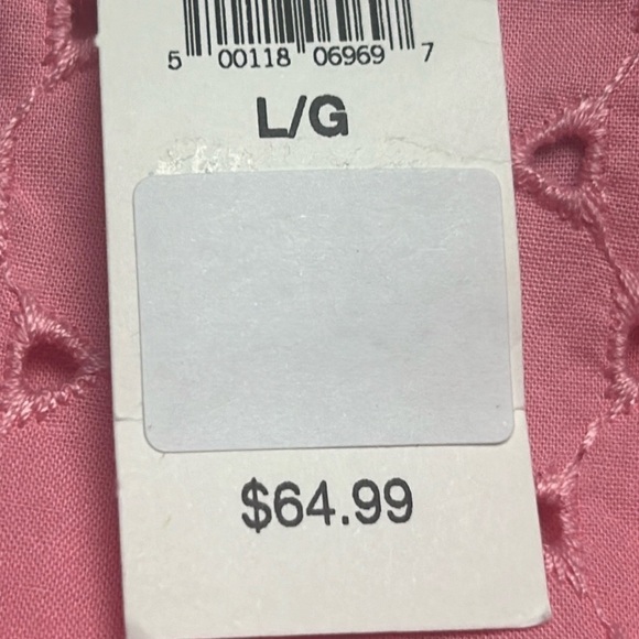 Gap Cami Eyelet Smocked Back Coral Frost Day Dress Spaghetti Strap Size Large G - Picture 17 of 17